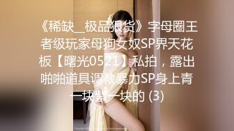 《稀缺__极品狠货》字母圈王者级玩家母狗女奴SP界天花板【曙光0521】私拍，露出啪啪道具调教暴力SP身上青一块紫一块的 (3)